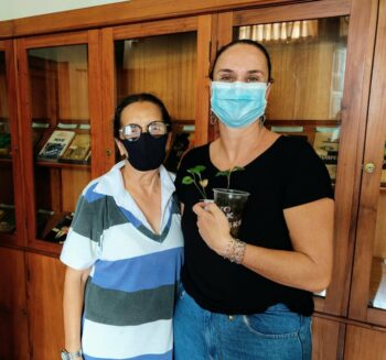 Gloria e Emilia na Casa Museu Erico Verissimo - Cruz Alta - RS